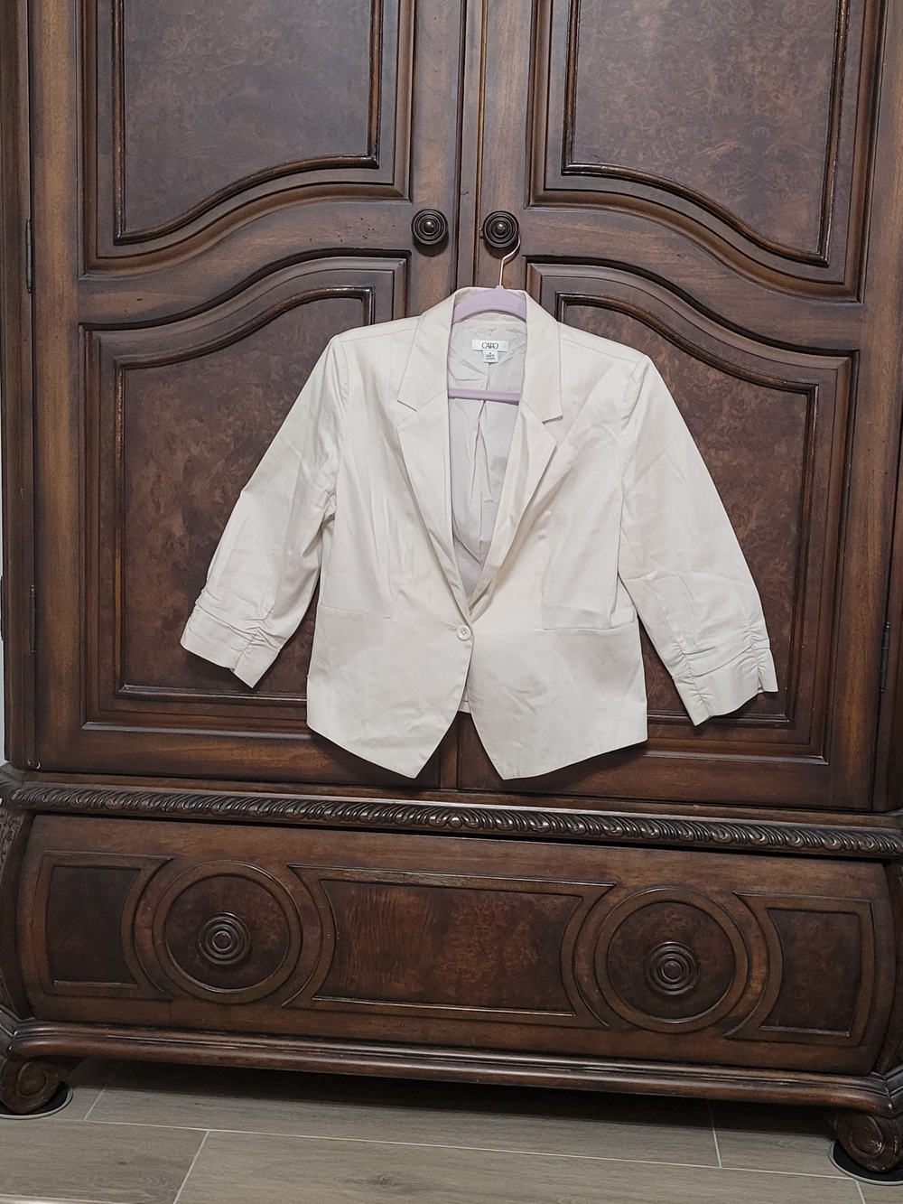 Cream Women's Blazer Jacket- M